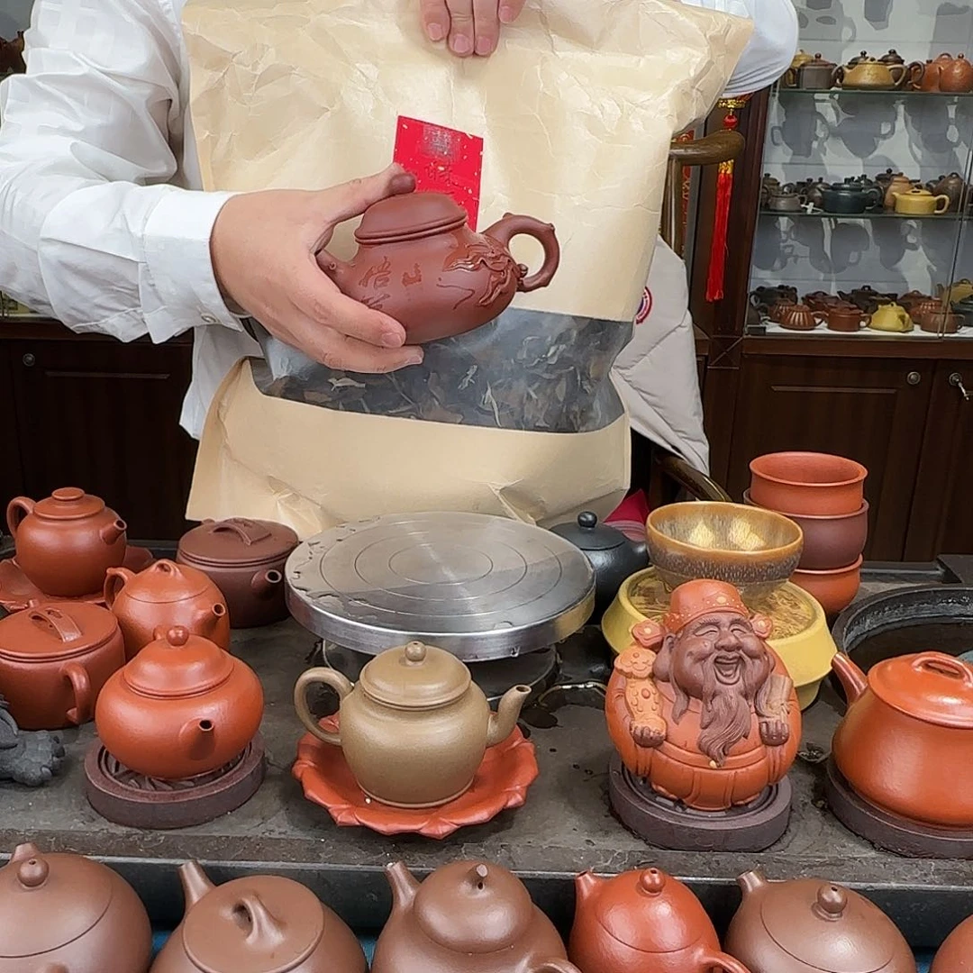 紫砂茶壶容天清水泥20白