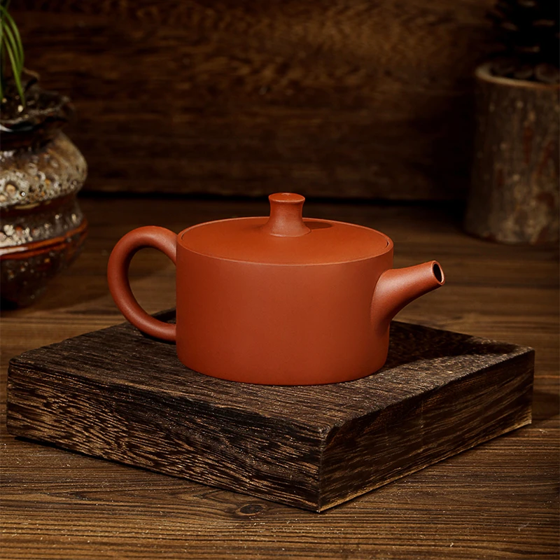 小容量.90cc原矿朱泥潮州手拉壶.井栏壶柱础泥壶纯手工全手工茶具