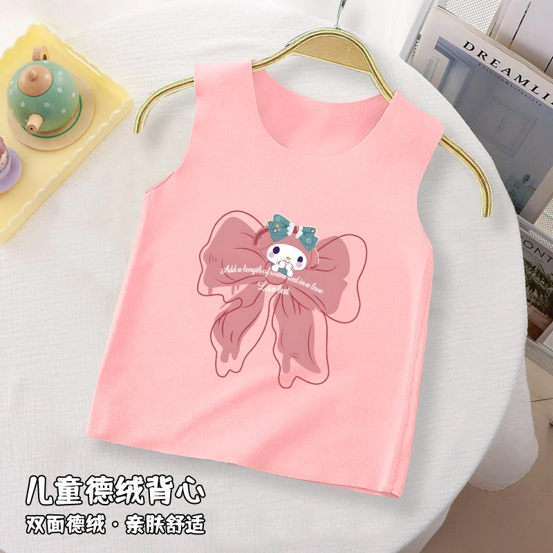 女孩2025秋冬季洋气新款坎肩无袖德绒背心儿童双面保暖上衣