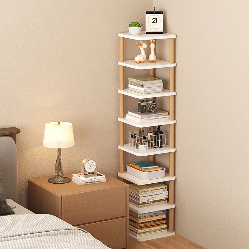 转角书架多层放书置物架收纳储物架简易收纳架家用阅读架实用架子