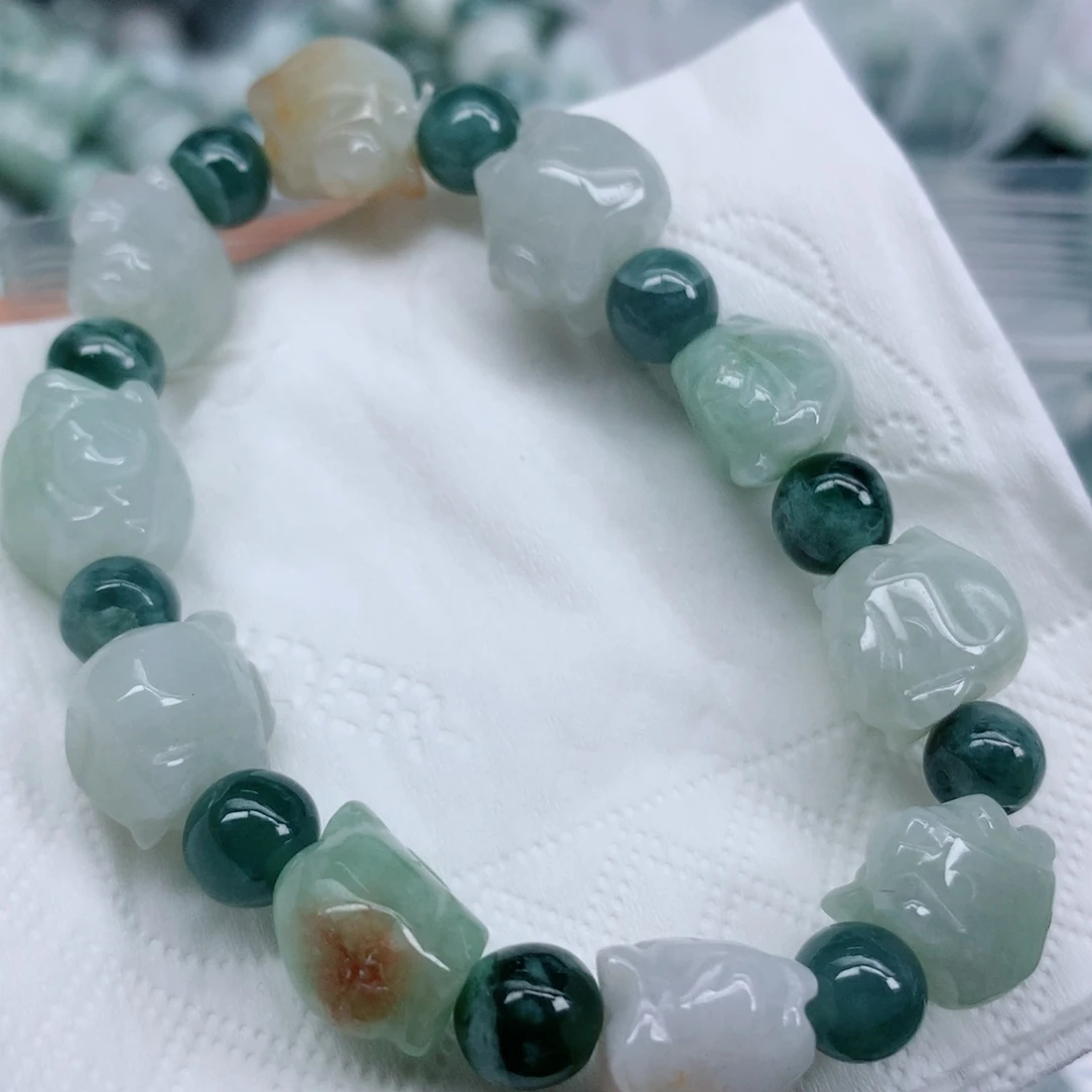 翡翠未镶嵌项链珠子珠