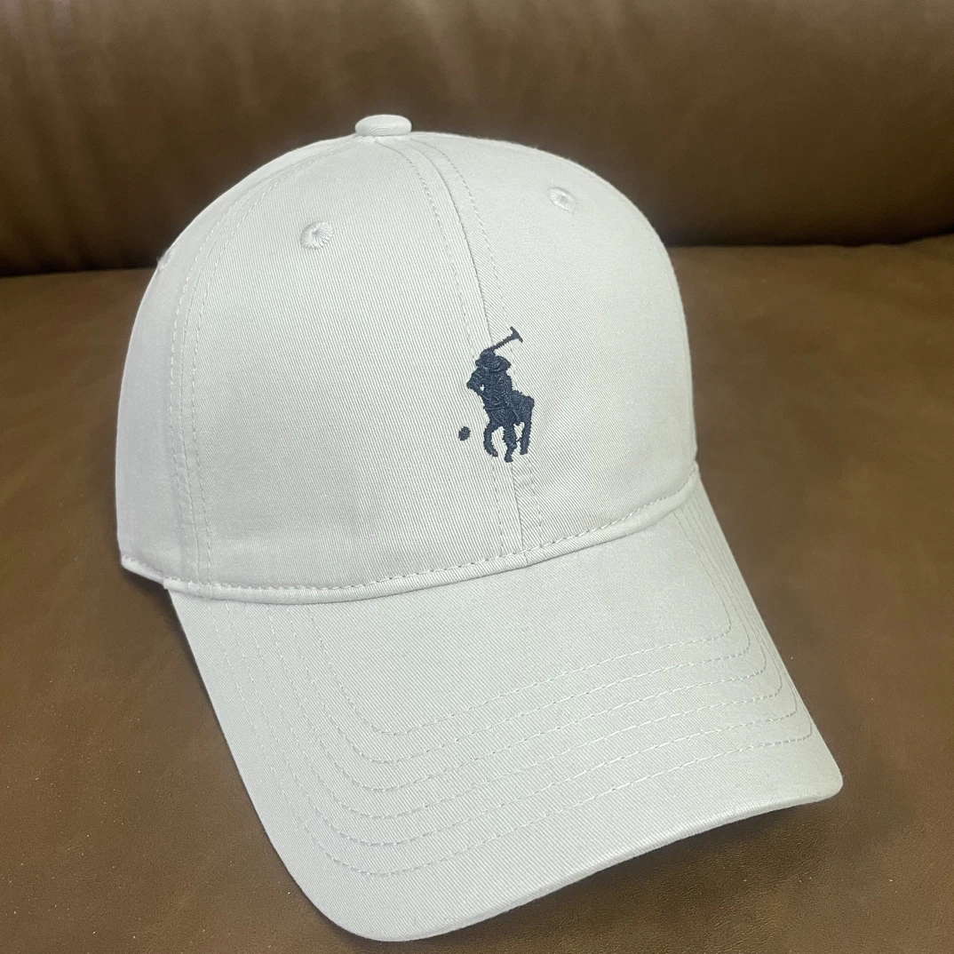 高品质软帽顶夏季时髦简约刺绣男女棒球帽打球标帽子白色鸭舌帽