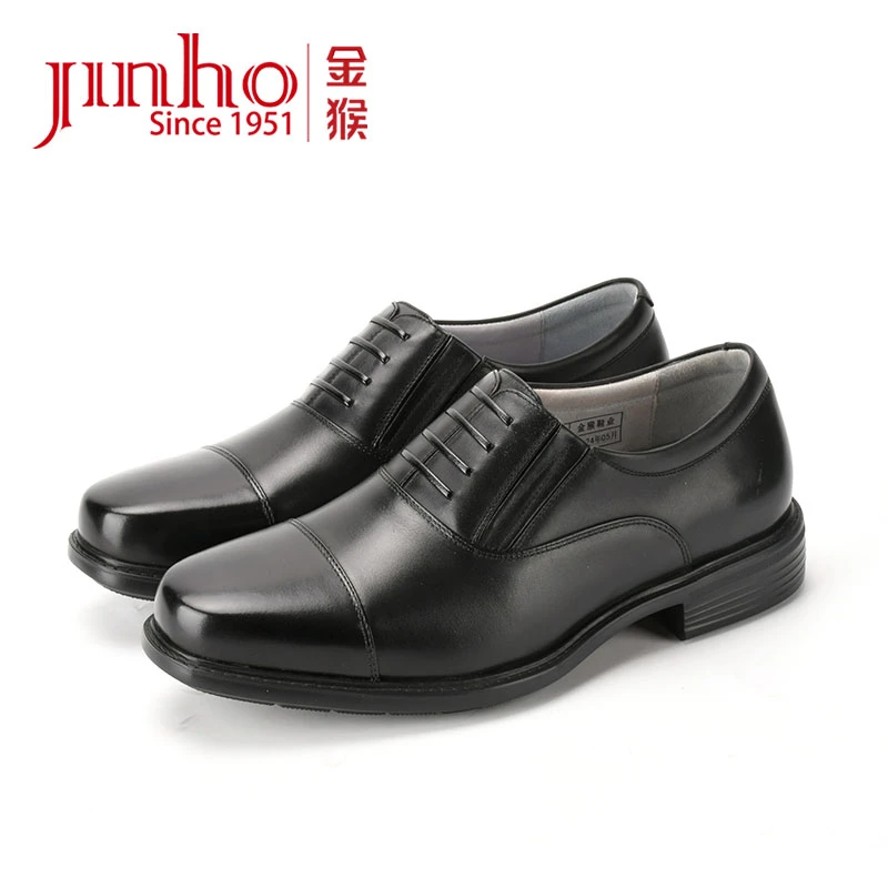 Jinho/金猴头层牛皮高档三接头男皮鞋J2010A3