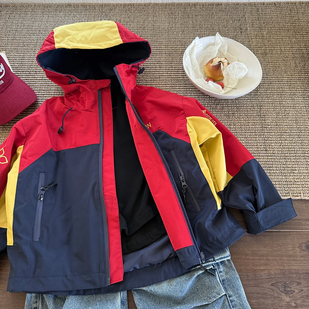 男童冲锋衣2025春季新款儿童户外外套韩版中国风新款三合一防风衣