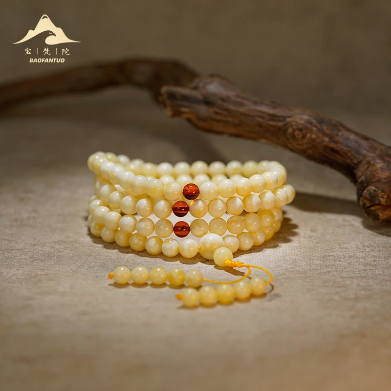 宝梵陀蜜蜡108多圈珠串【扣肉推荐】5464