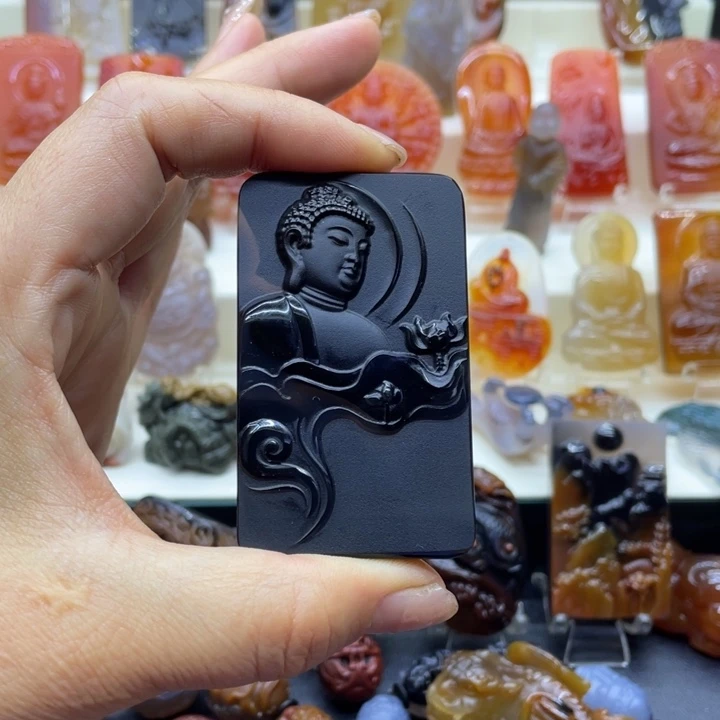 玛瑙/玉髓吊坠(赠链)未镶嵌风**意吊坠