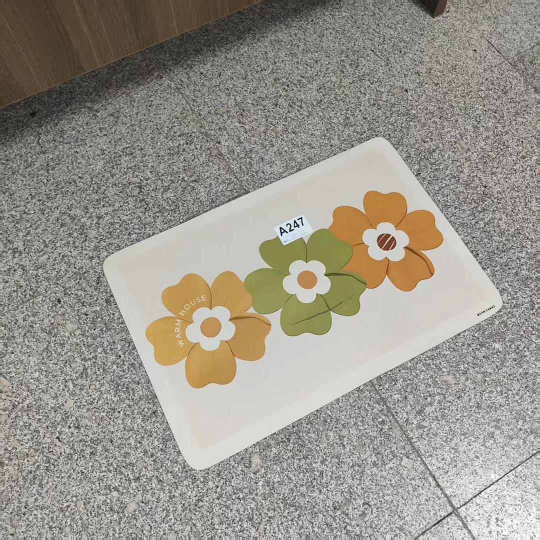 A247三朵花朵地垫