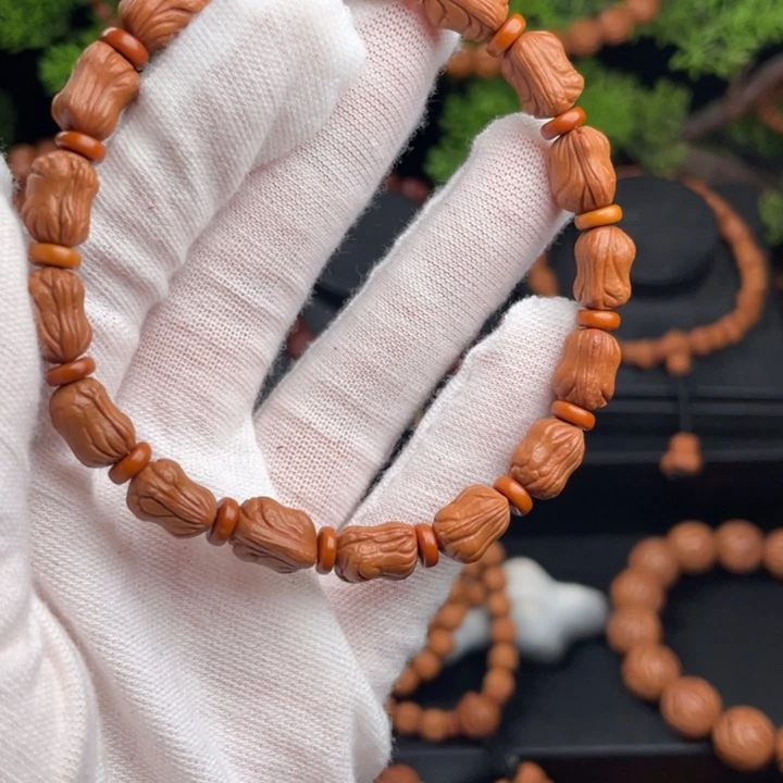 黄***吉吊坠桃核精品单圈