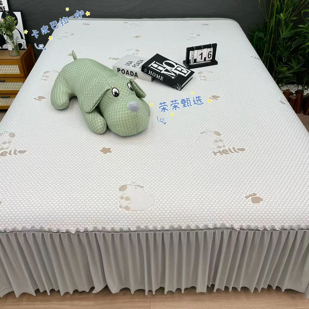 【RR荣荣】透心凉-卡皮巴拉-咖冰豆豆凉席软凉席凉感透气防滑