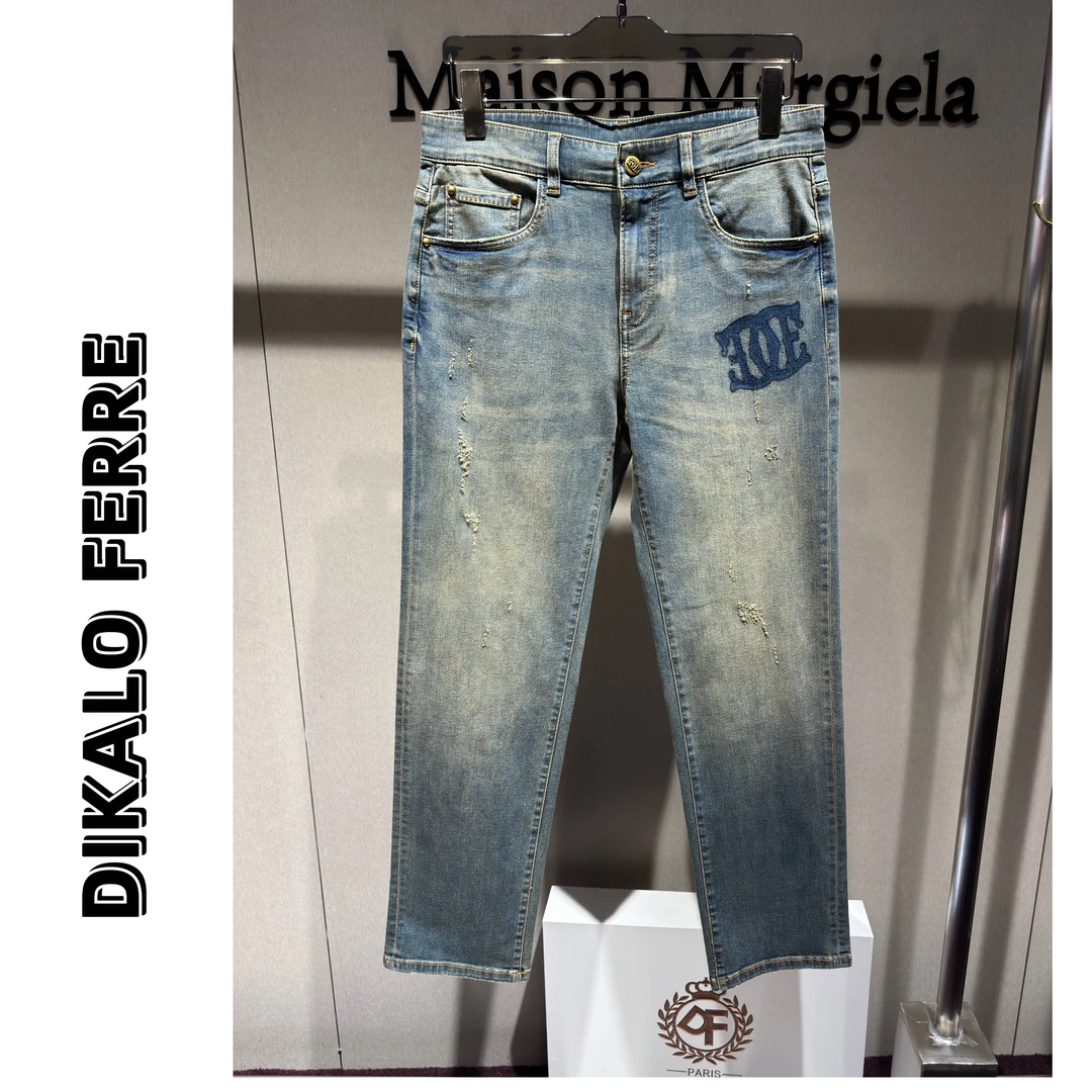 迪卡里奥·费雷 新疆长绒棉复古水洗牛仔裤nz-809蓝