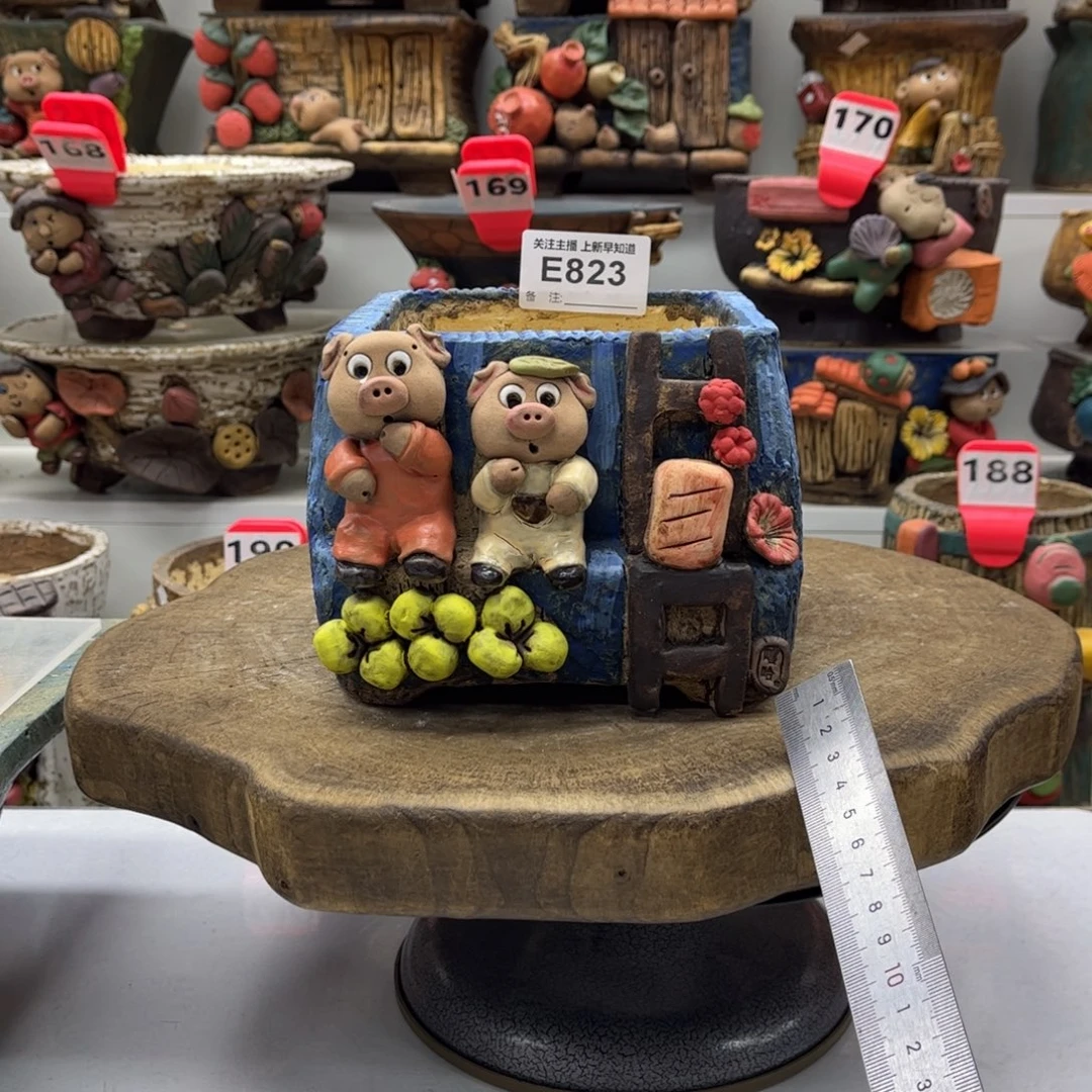 花盆823嘻哈粗陶手捏