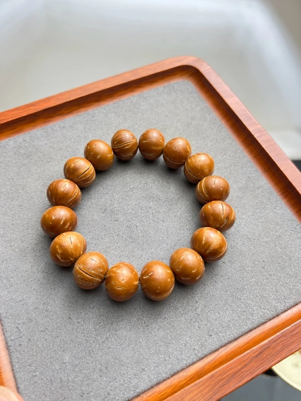 原生红魔籽油皮桃核光珠尺寸17+