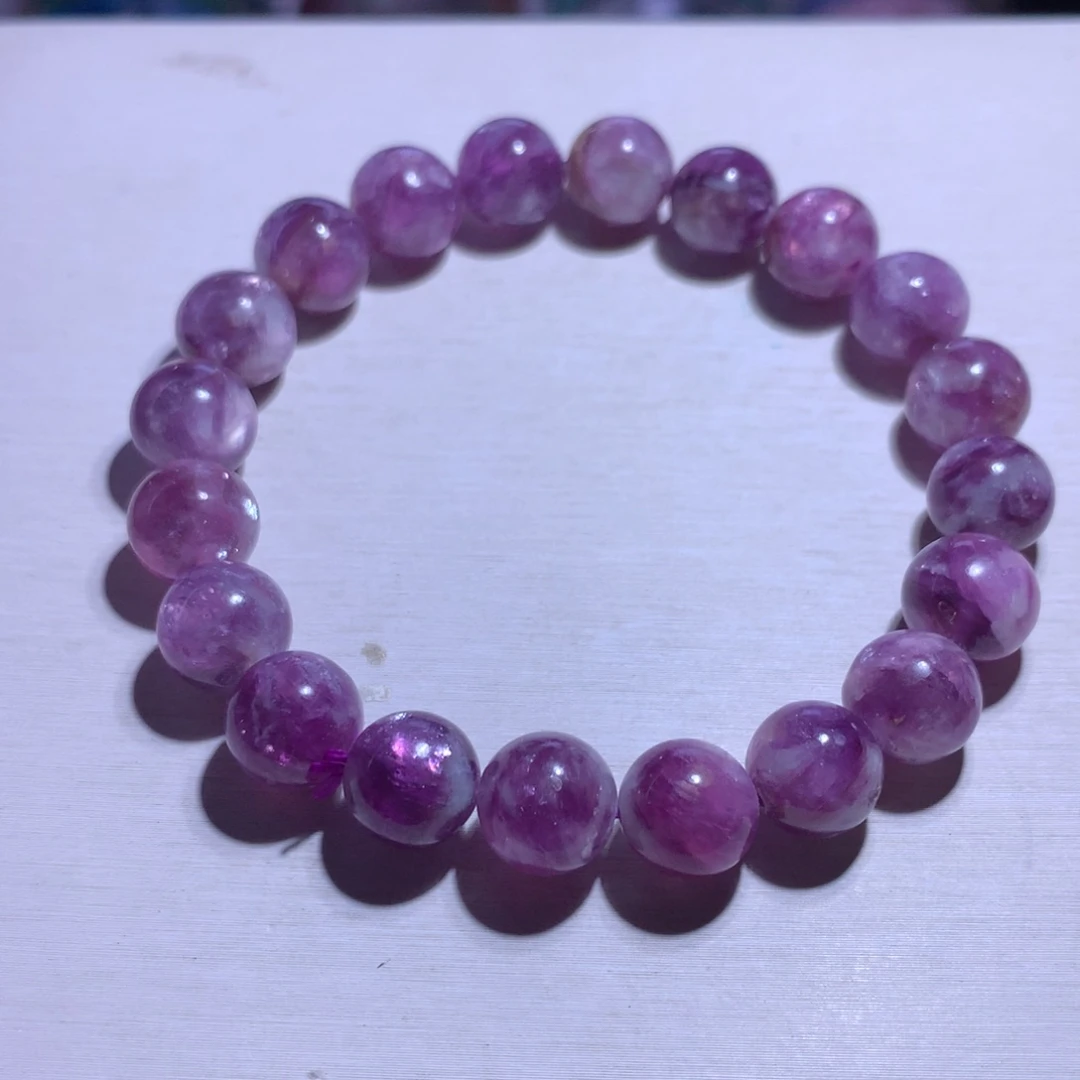 手串水晶银S925镶嵌紫祖母9.8m