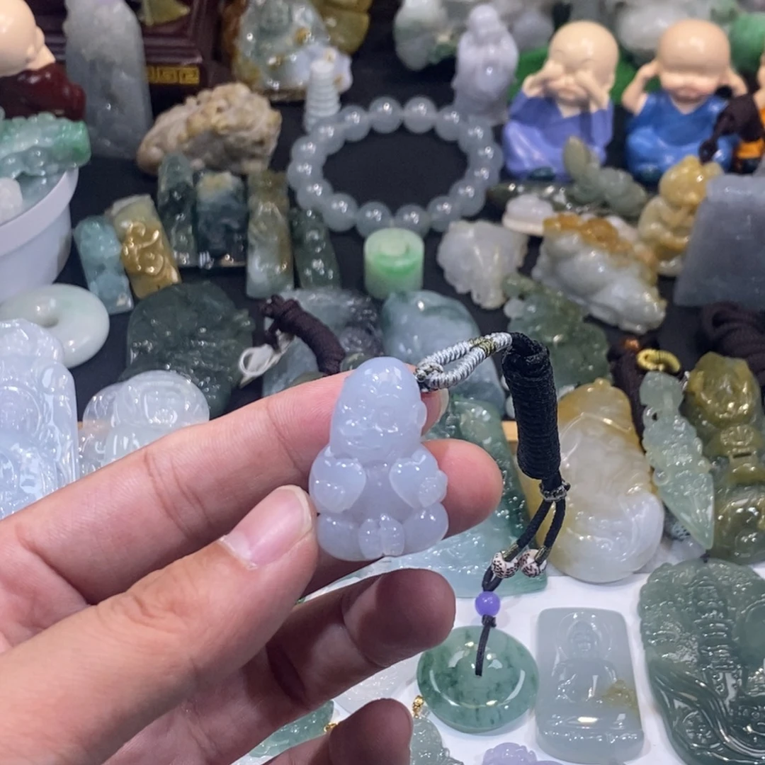 翡翠未镶嵌吊坠(不含链)大心心