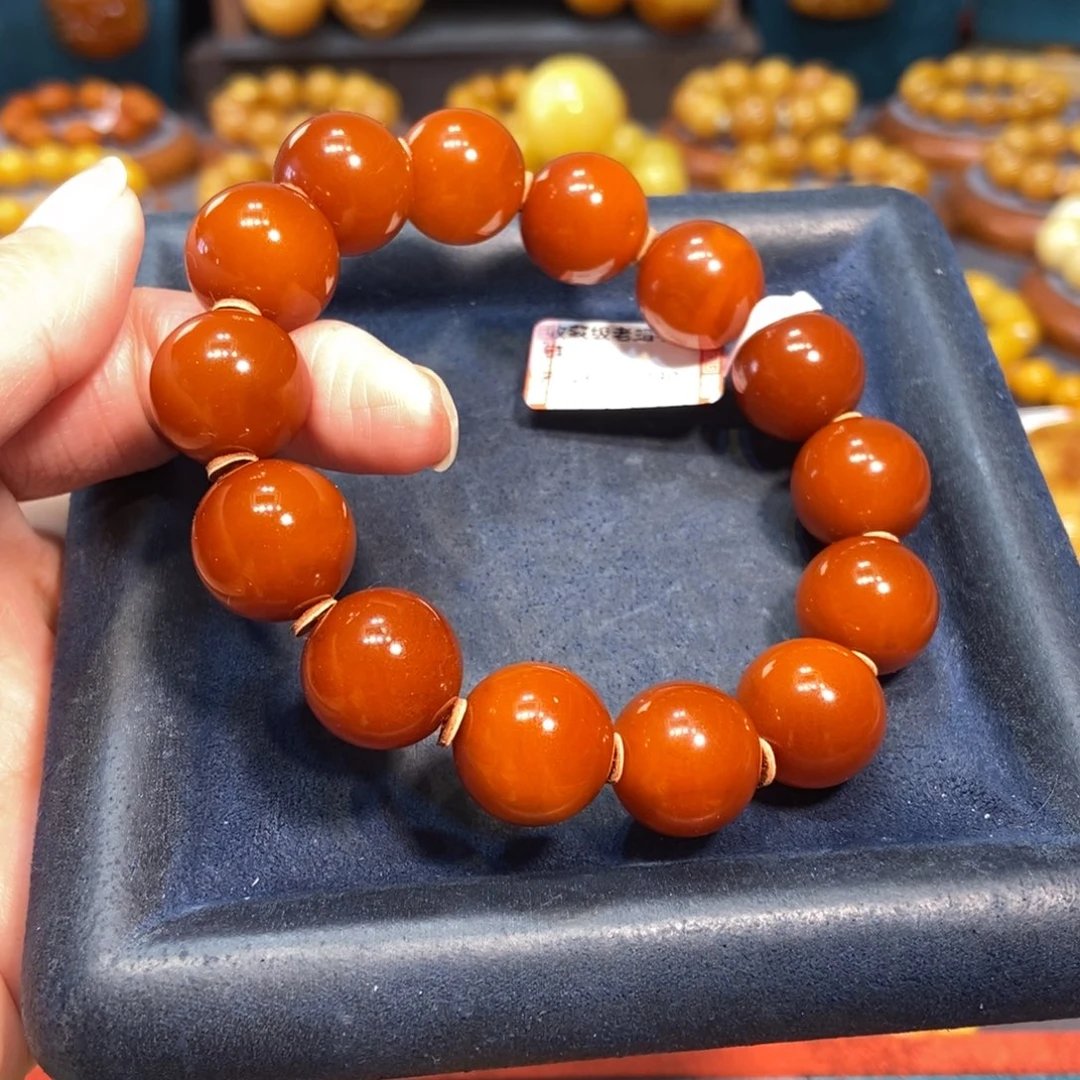良***辰琥珀未镶嵌手链蜜蜡