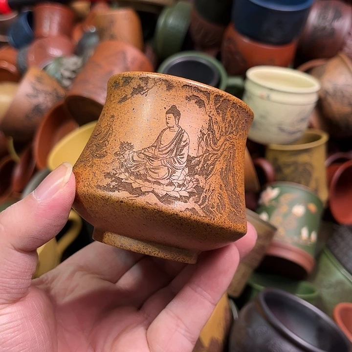 紫砂茶杯全手工紫砂主人杯