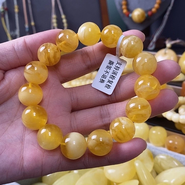 琥珀未镶嵌裸石单圈