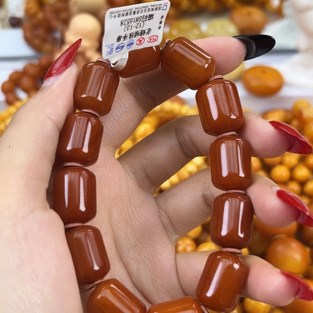 琥珀颈饰未镶嵌蜜蜡