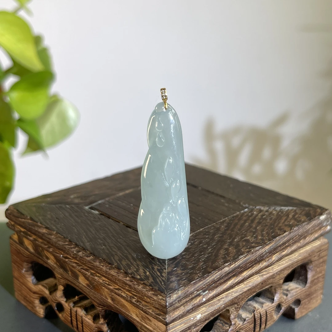 JTA31-183 天然缅甸翡翠A货 18K扣悟道