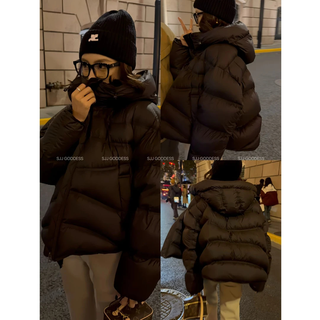 【娇娇私服定制】2025冬季新款休闲百搭立领保暖连帽羽绒服外套017