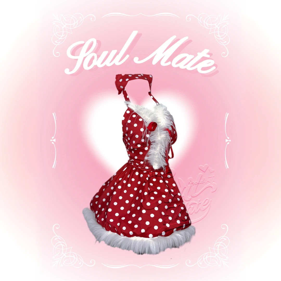 SoulMate「玛丽莲梦露 」兔女郎性感波点法式新年时尚子纯欲挂脖裙