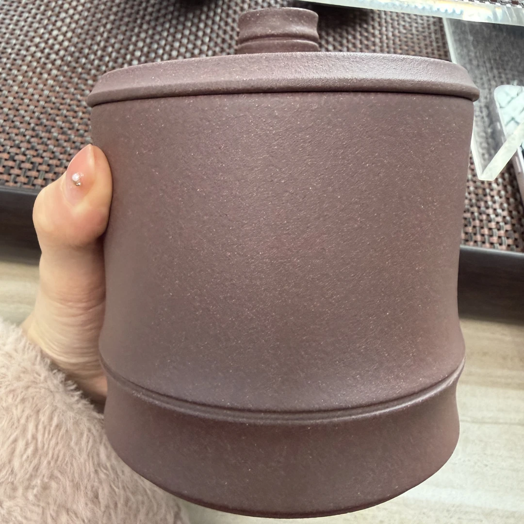 宜兴原矿鲨皮青竹段茶叶罐（2两左右）