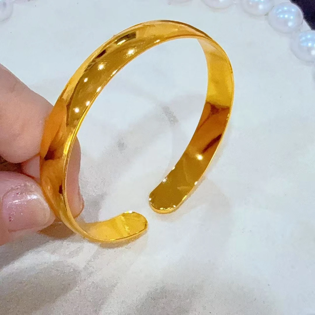 纯铜手镯 铜合金精美气质时尚简约亮面手镯饰品妈妈镯子0807纯铜