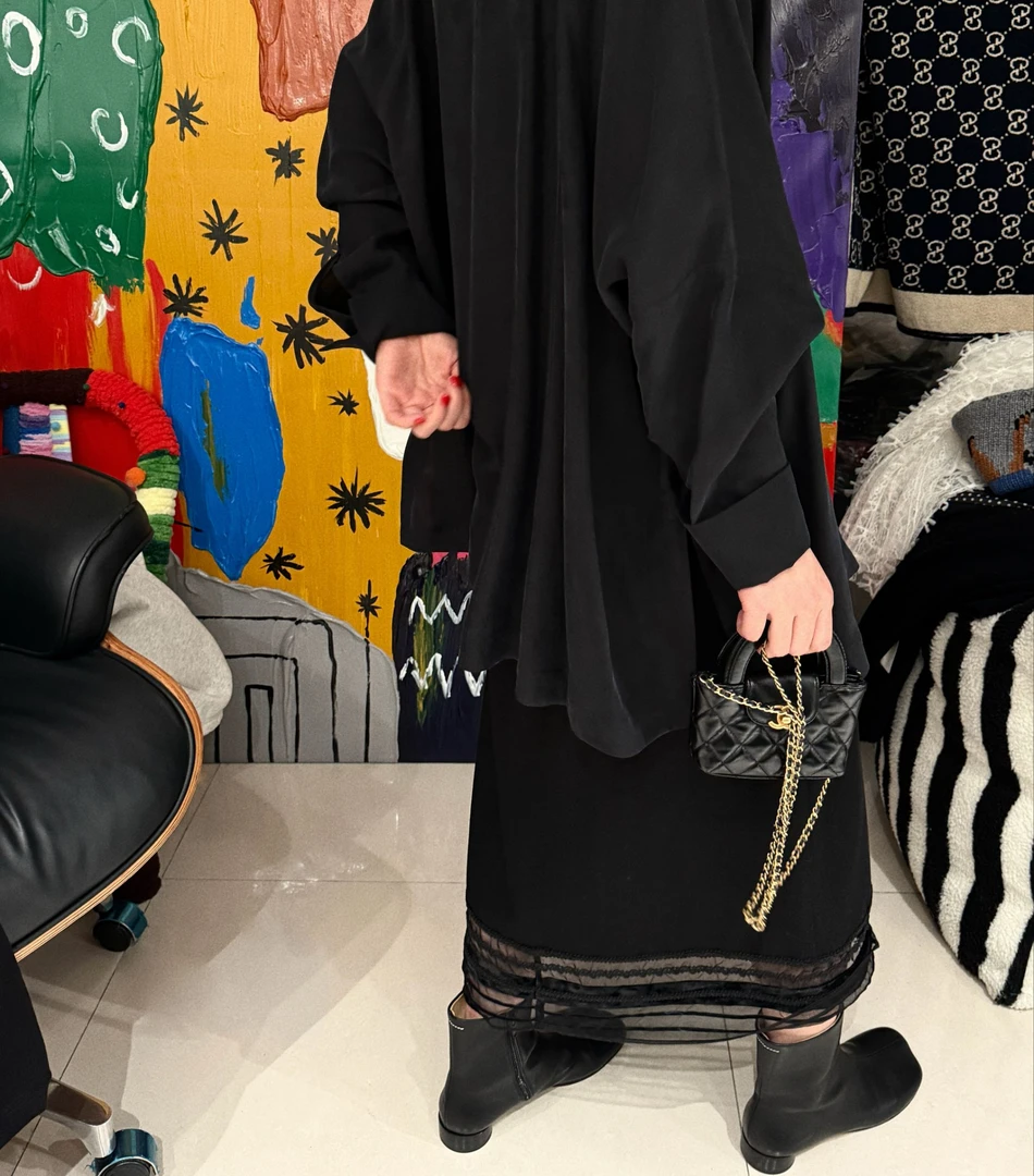 2025春季超高品tongan黑色廓形衬衣  J24C128