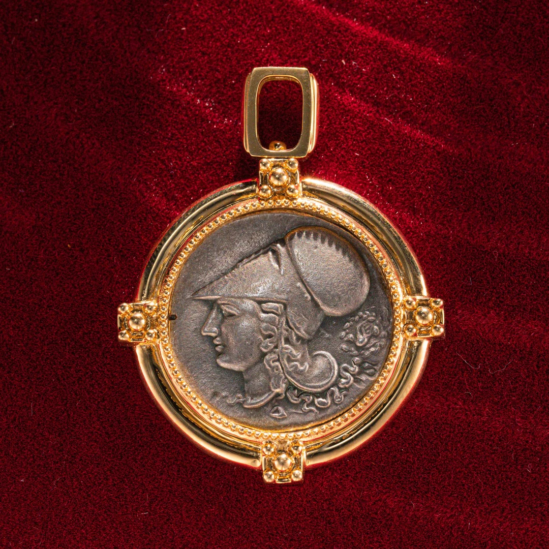 【奢小姐珠宝】18K金雅典娜飞马吊坠-JH305