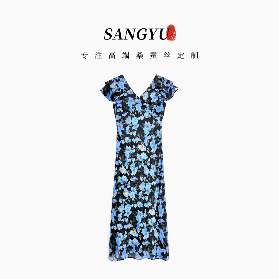 《没质量问题不退不换》优雅时尚气质花边无袖套头连衣裙25SS349D