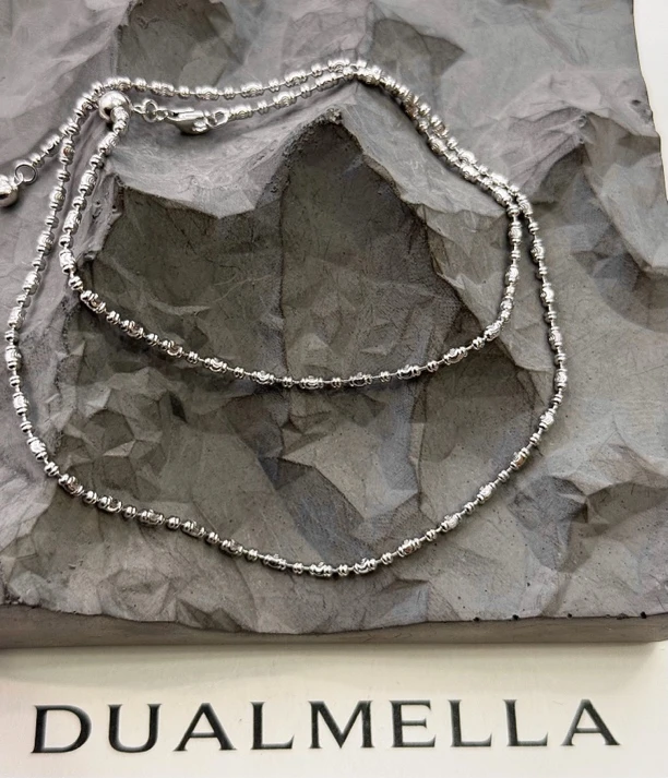 链子925银 意大利CNC爆闪镭射星光万能抽拉链2mm