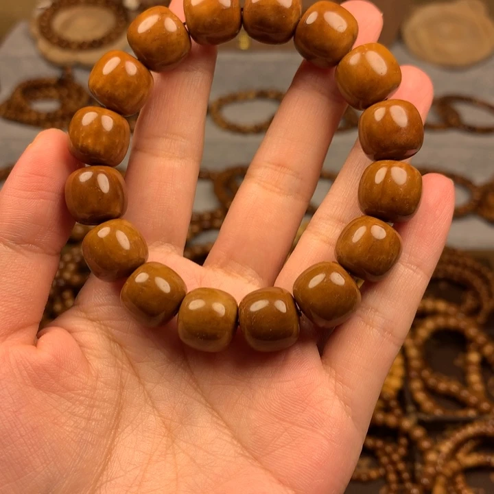 ****V果皮天然库克精挑老型珠1314单圈手串