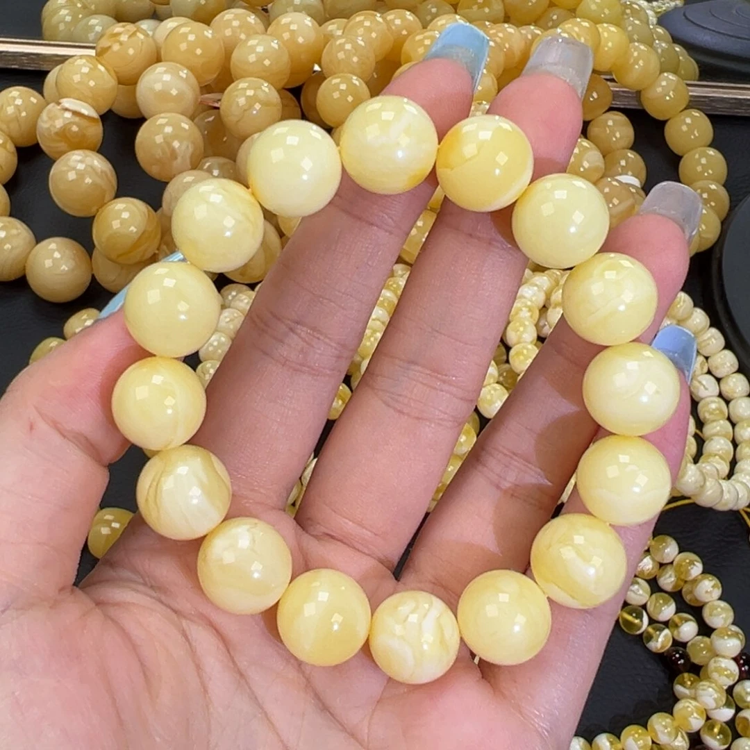 琥珀未镶嵌手链21.2白蜡