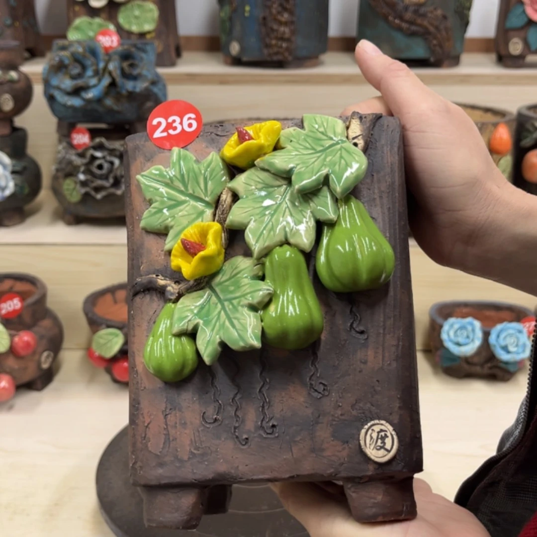 【闪购商品】紫砂花盆236号内口12外高19