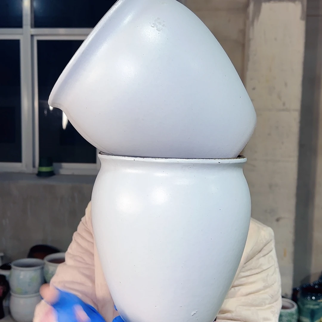 紫砂花盆高21口19