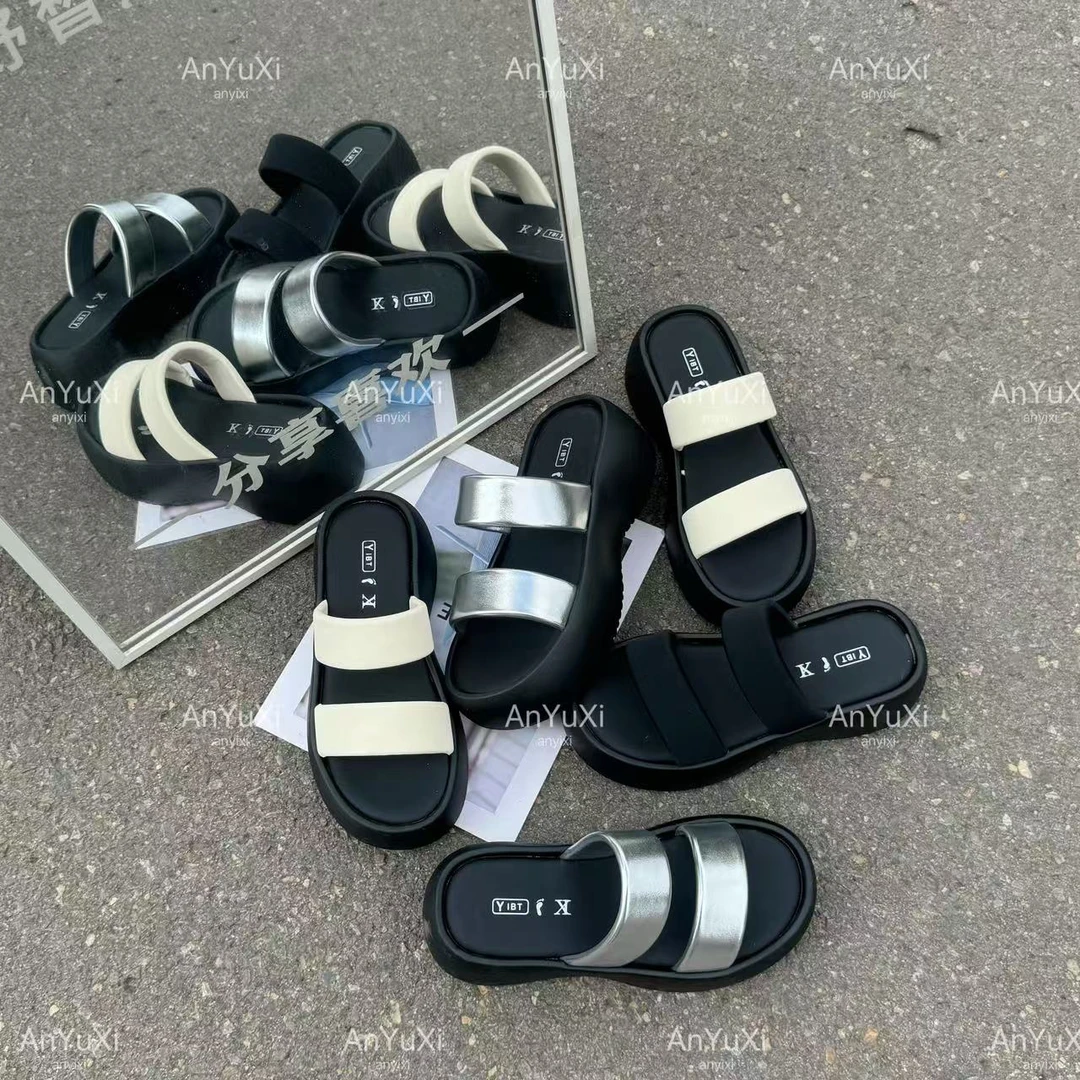 黑森林极简坡跟拖鞋&安妤皙8919【K33】