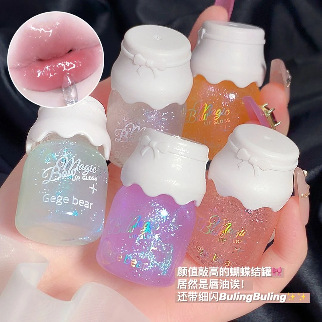 Gege bear唇蜜护唇淡化唇纹细闪水光嘟嘟唇釉保湿滋润防起皮唇油