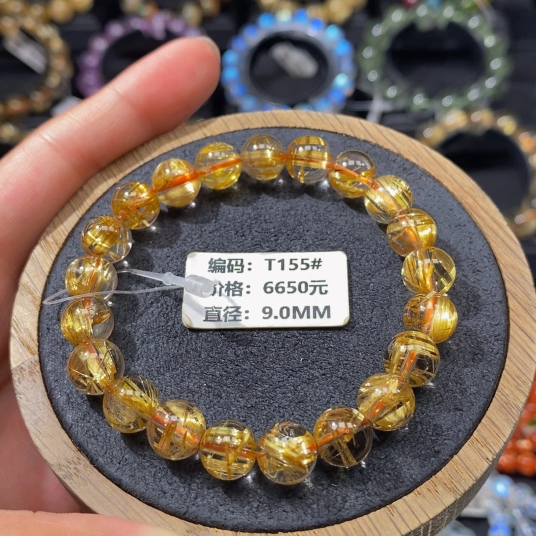 发晶未镶嵌手链T155# 9mm