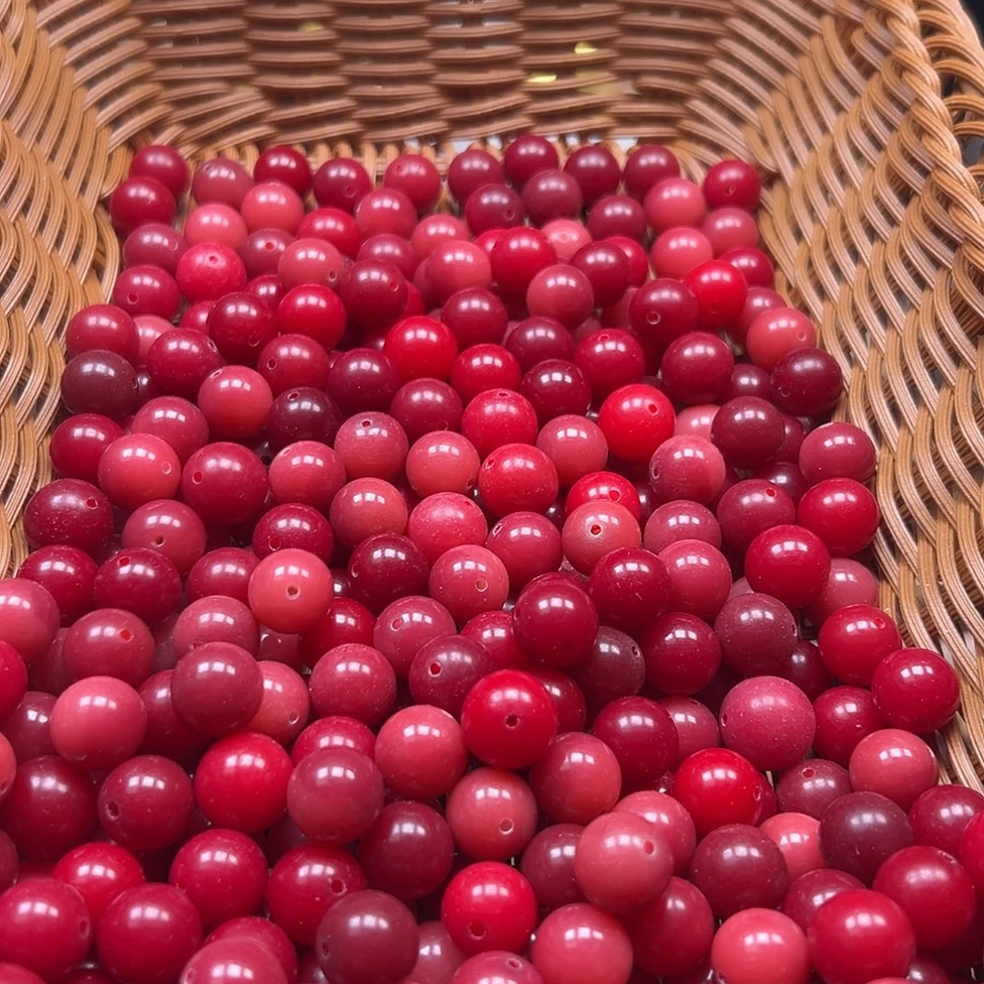 菩提根/象牙果手串卡13樱桃红圆350颗