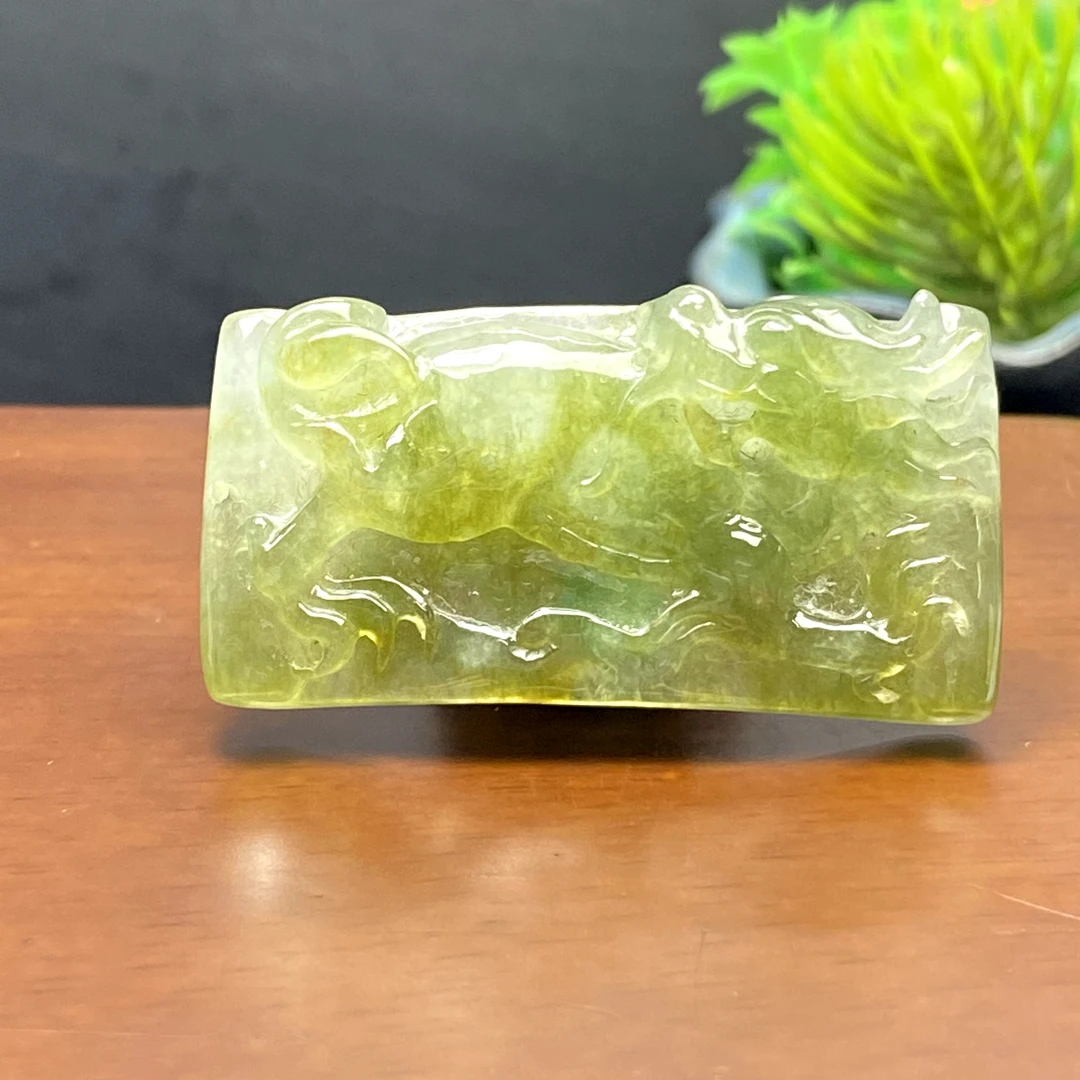 RX5天然缅甸A货翡翠黄翡龙手牌/014890/北京中保拍卖