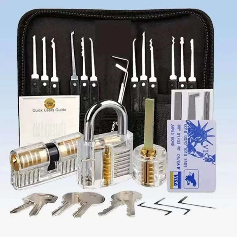 练习开锁修锁锁新手透明锁套装锁芯工具透明练习套装锁匠锁具