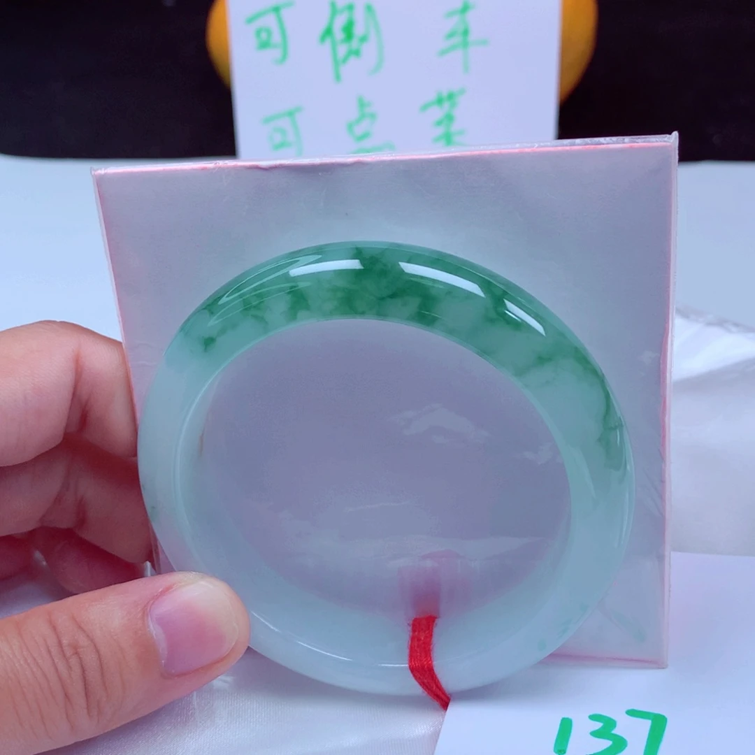 未镶嵌手镯翡翠缅甸天然A货翡翠手镯55.8