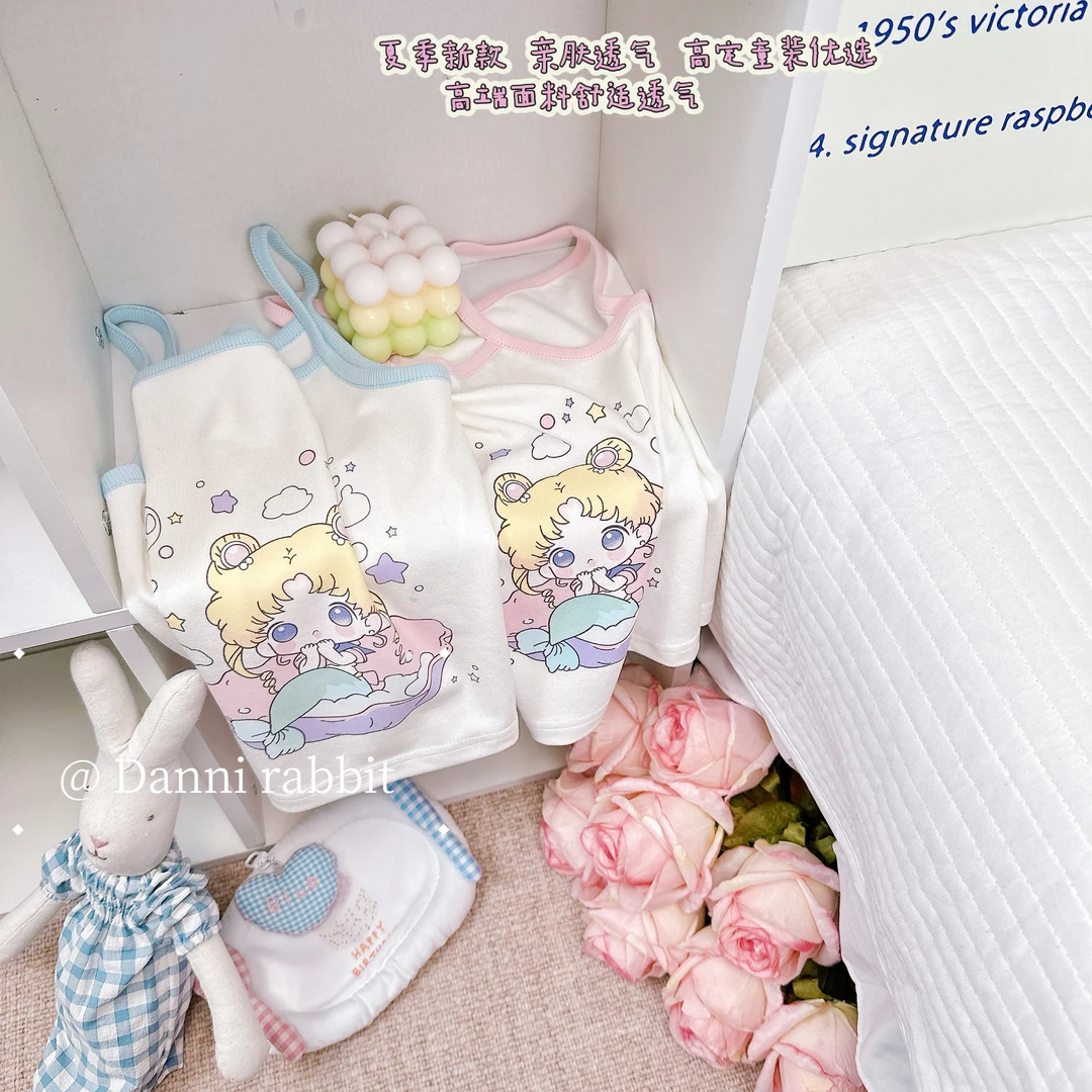 【Dannirabbit】*卡通治愈+美少女战士*女童背心G-6094