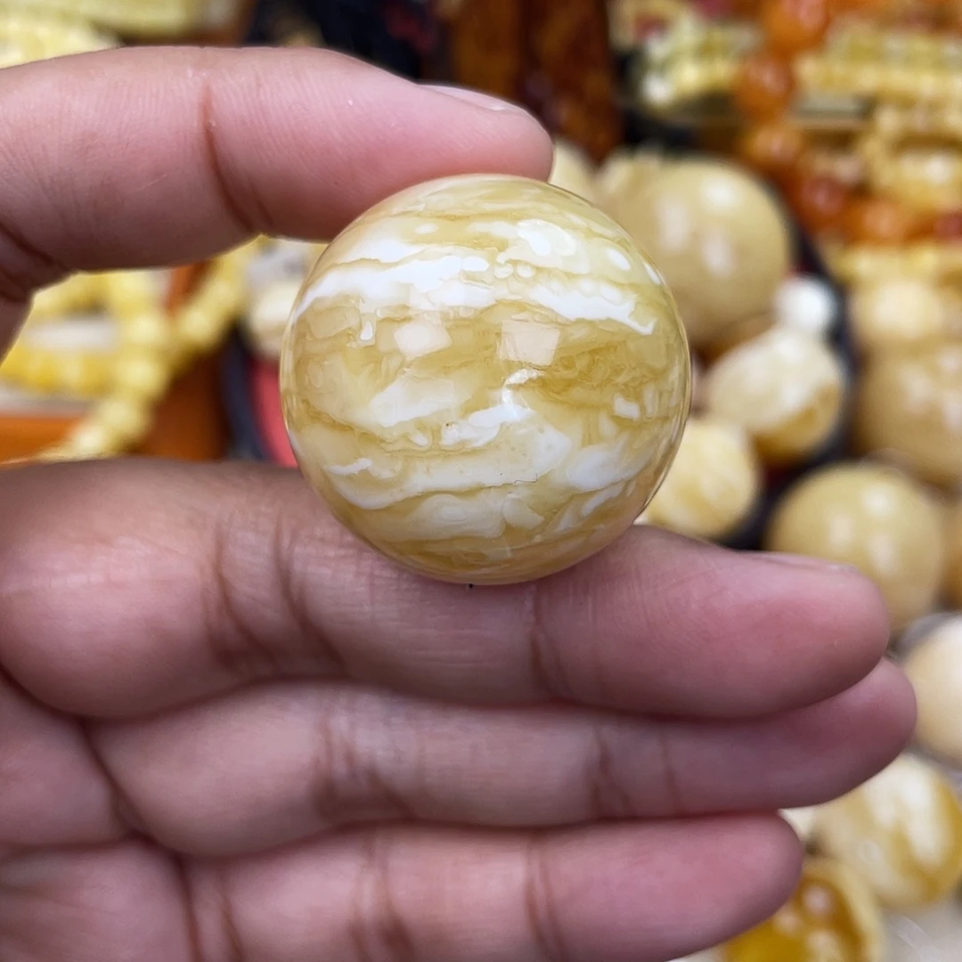 蜜蜡未镶嵌珠宝奇石小坑31虎皮