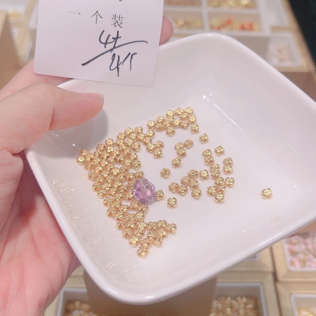 紫晶珠宝半成品银S925镀金镶嵌34