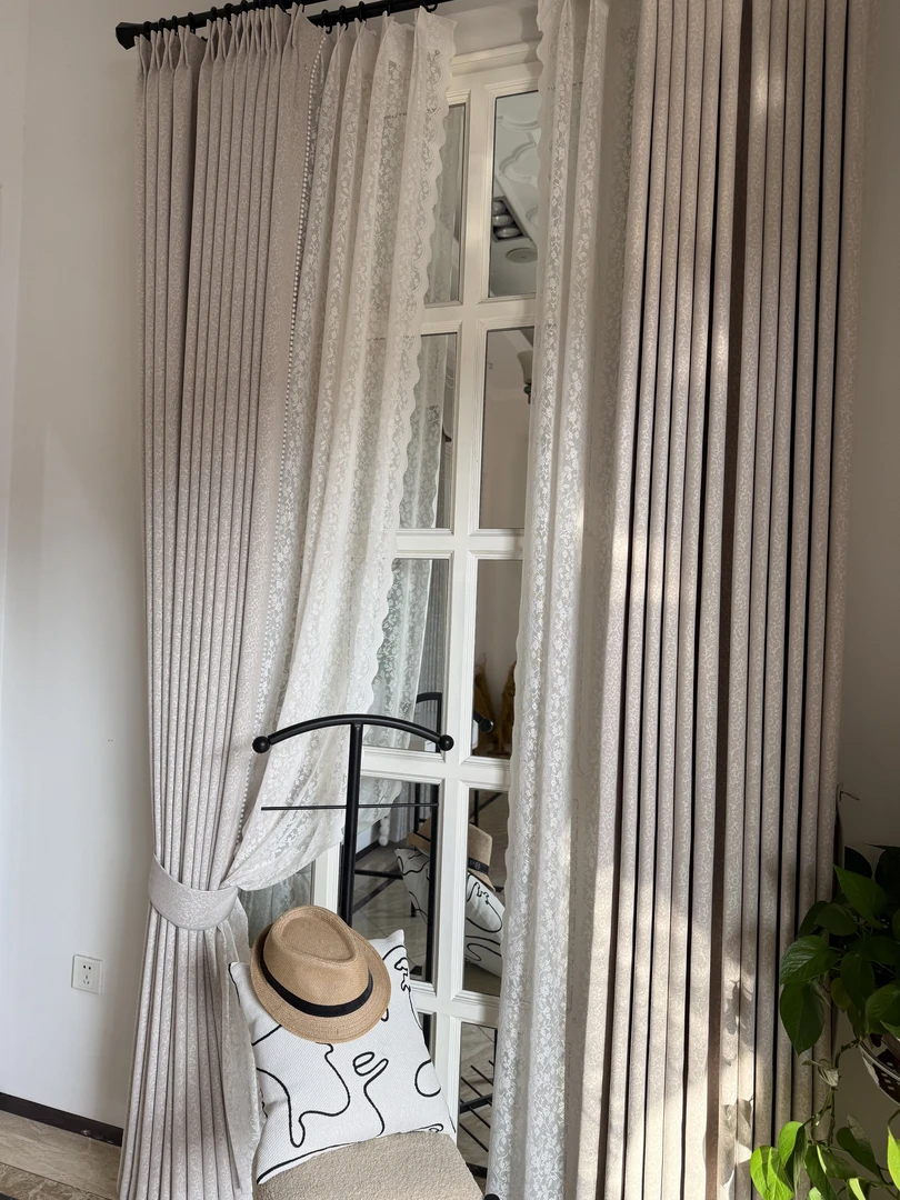 玫瑰-轻奢法式浪漫复古浮雕雪尼尔质感窗帘