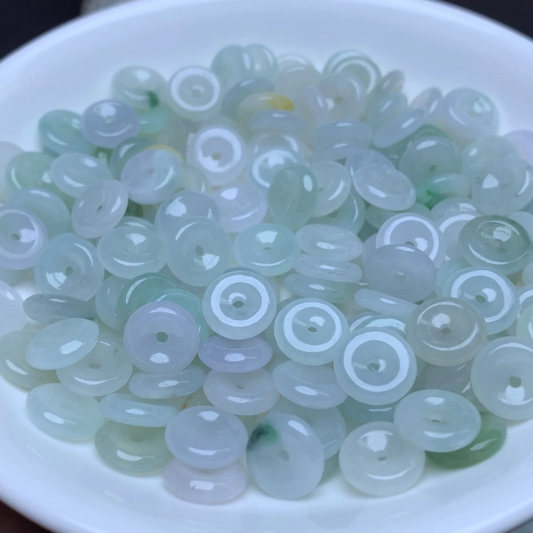 【闪购商品】翡翠手链未镶嵌卡9冰平安扣10个