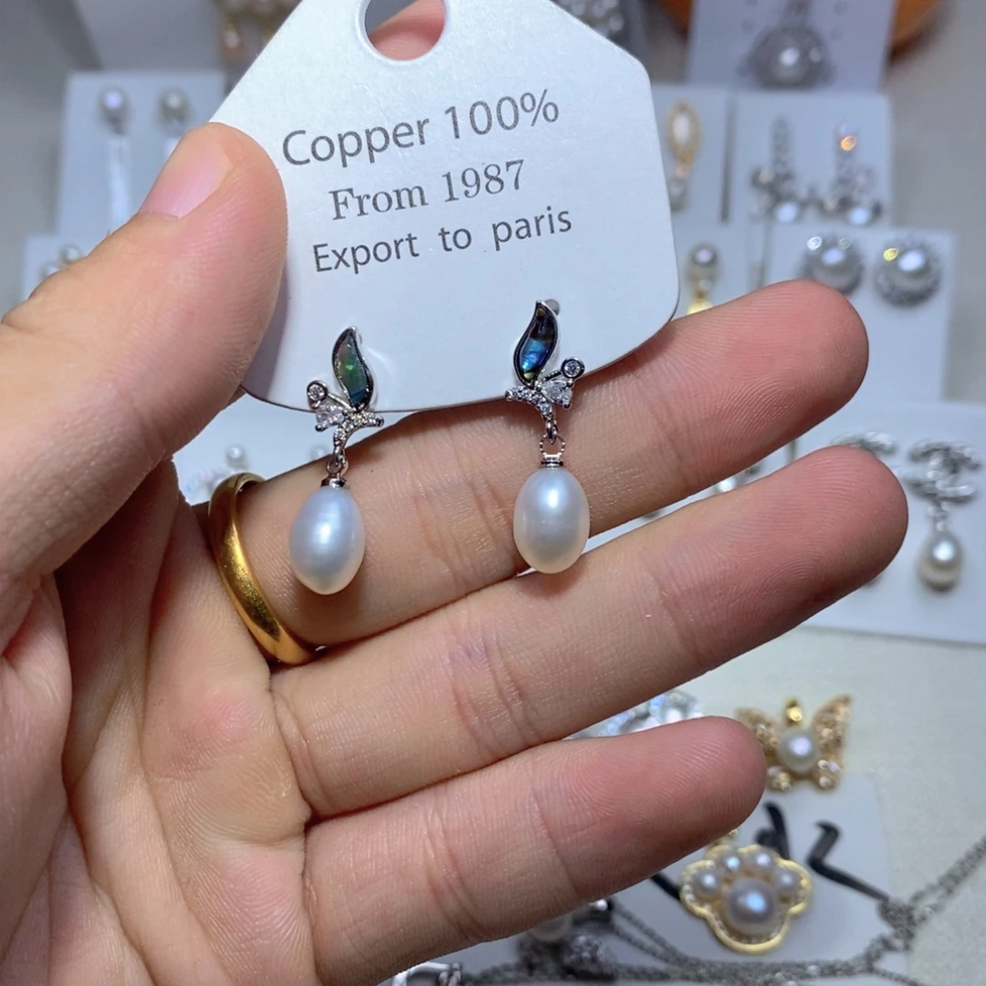 未镶嵌淡水珍珠耳饰