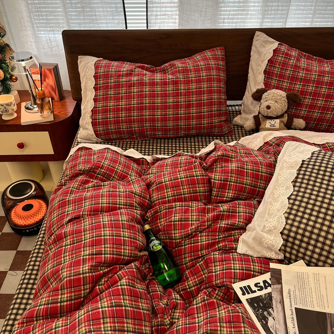 直播  2025春夏新款法式中古风全棉双层纱套件--HL