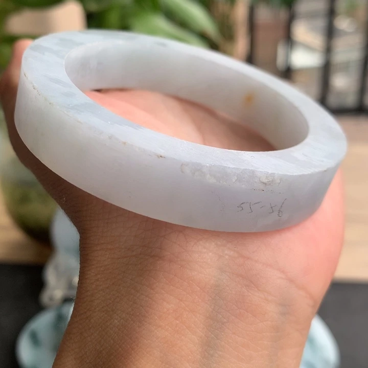 定制翡翠未镶嵌手镯55-56